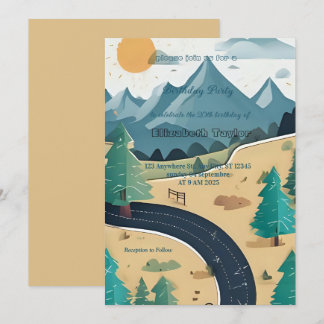 Invitation d'anniversaire pour une fête de camping