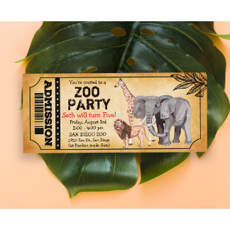 Invitation d'anniversaire pour une fête de jungle