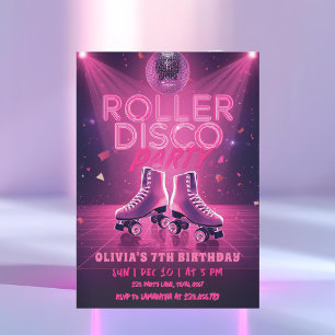 Invitation d'anniversaire pour une fête de roller 