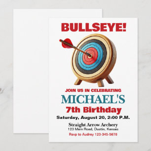Invitation d'anniversaire pour une fête de tir à l