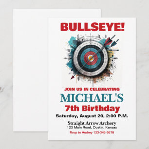 Invitation d'anniversaire pour une fête de tir à l