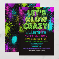 Invitation d'anniversaire pour une fête Sweet 16 G