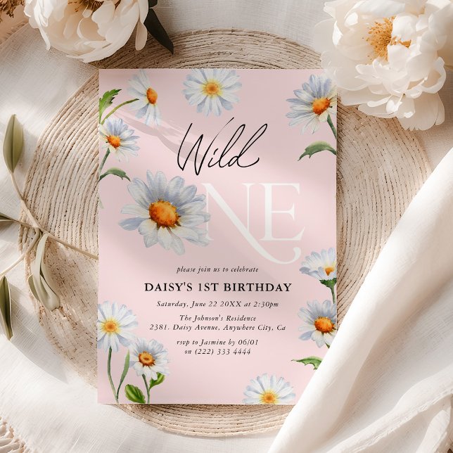 Invitation d'anniversaire pour une fille de 1 an,  (Créateur téléchargé)