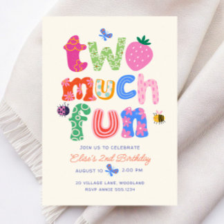 Invitation d'anniversaire pour une fille de 2 ans