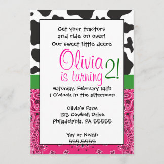 Invitation d'anniversaire pour une paysanne