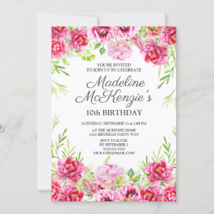 Invitation d'anniversaire pour une petite fille de