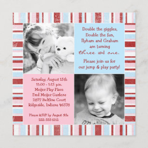 Invitation d'anniversaire pour une photo de frère
