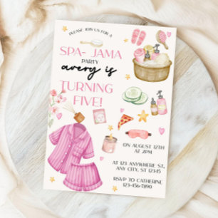 Invitation d'anniversaire pour une soirée pyjama S
