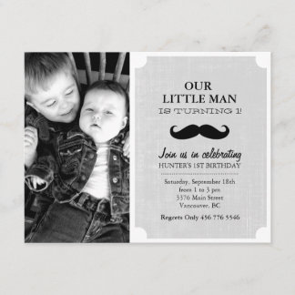 Invitation d'anniversaire première avec photo de m