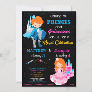 Invitation d'anniversaire Prince et Princesse Doub