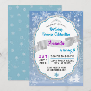 Invitation d'anniversaire Princess Wonderland
