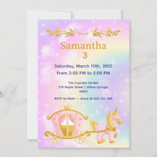 Invitation d'anniversaire Princesse Samantha 3