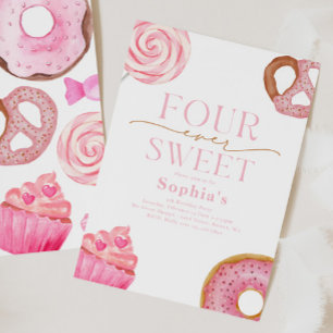 Invitation d'anniversaire quatre fois plus douce