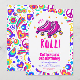 Invitation d'anniversaire rose