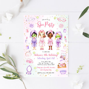 Invitation d'anniversaire rose pour fille pour soi