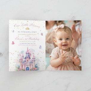 Invitation d'anniversaire royale pour fille de 1 a