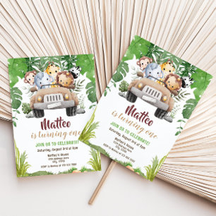 Invitation d'anniversaire Safari
