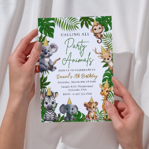 Invitation d'anniversaire Safari Jungle pour enfan