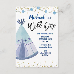 Invitation d'anniversaire sauvage