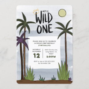 Invitation d'anniversaire sauvage
