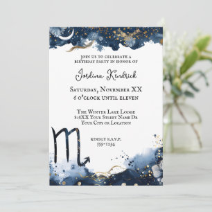 Invitation d'anniversaire Scorpion Horoscope Céles