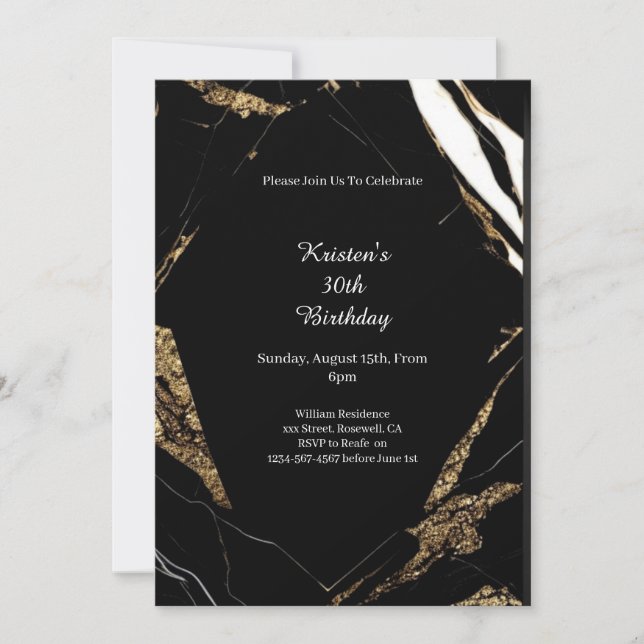 Invitation d'anniversaire simple (Devant)