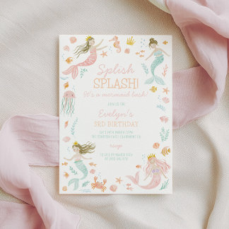 Invitation d'anniversaire Sirène Fête d'anniversai