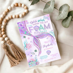 Invitation d'anniversaire Sirène sous la mer