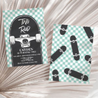 Invitation d'anniversaire Skateboard Two Rad 2 ans