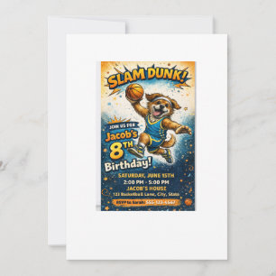 Invitation d'anniversaire Slam Dunk – Enfant amusa