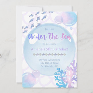 Invitation d'anniversaire sous la mer