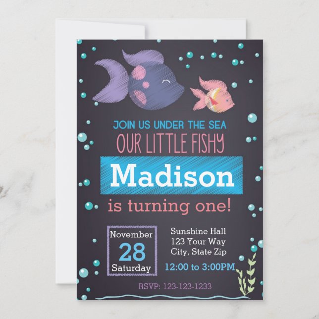 Invitation d'anniversaire sous le tableau de bord  (Devant)