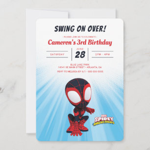 Invitation d'anniversaire Spidey Miles Morales