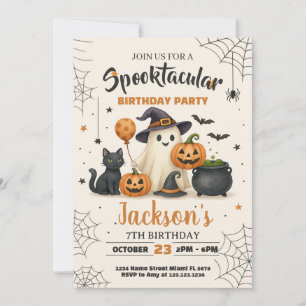 Invitation d'anniversaire Spooktacular Halloween