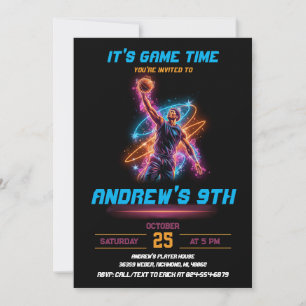 Invitation d'anniversaire Sport Basket personnalis
