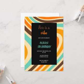 INVITATION D'ANNIVERSAIRE SUPER MULTICOULEUR