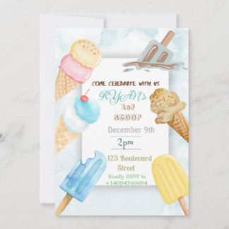 Invitation d'anniversaire sur le thème de la 1ère