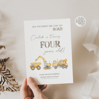 Invitation d'anniversaire sur le thème de la const