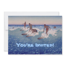 Invitation d'anniversaire "Surf-Riders, Honolulu"