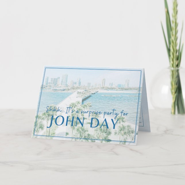 Invitation d'anniversaire surprise (Devant)