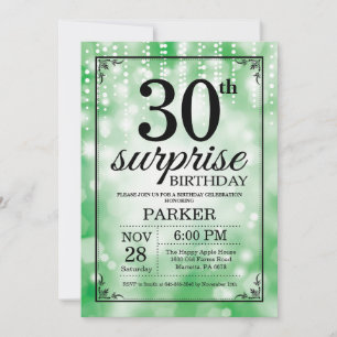 Invitation d'anniversaire surprise 30 ans Paillett