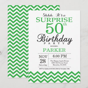 Invitation d'anniversaire surprise 50 ans Chevron 