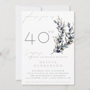 Invitation d'anniversaire surprise élégante avec b