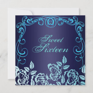 Invitation d'anniversaire Sweet 16 aux Roses Tourb