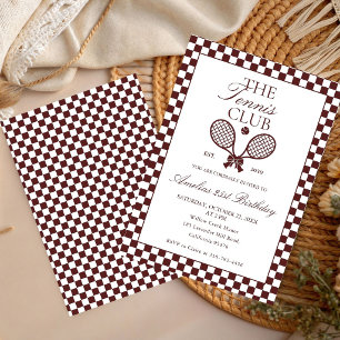 Invitation d'anniversaire Tennis Rétro Vieille For