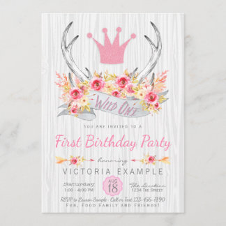 Invitation d'anniversaire Tribale de la première a