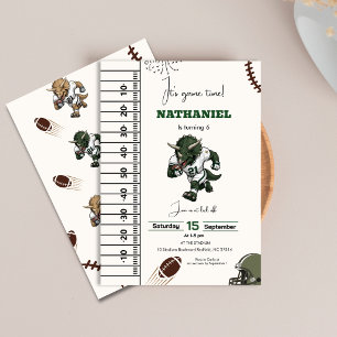 Invitation d'anniversaire Triceratops football amé