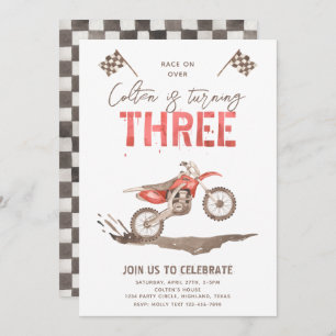 Invitation d'anniversaire trop rapide 3e anniver