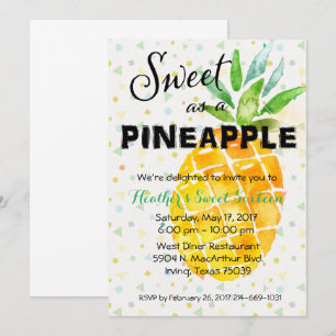 Invitation d'anniversaire Tropical Luau Ananas