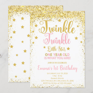 Invitation d'anniversaire Twinkle Little Star à pa